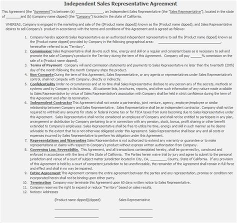 what is draw in independent sales reps term sheets